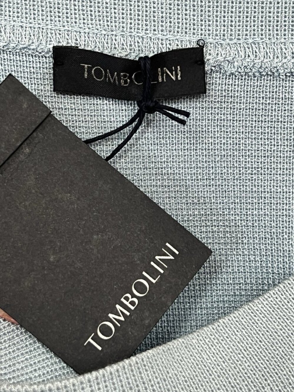 New Tombolini Blue Viscose Pencil Skirt Size 50 US Size 12/14 - Picture 5 of 9